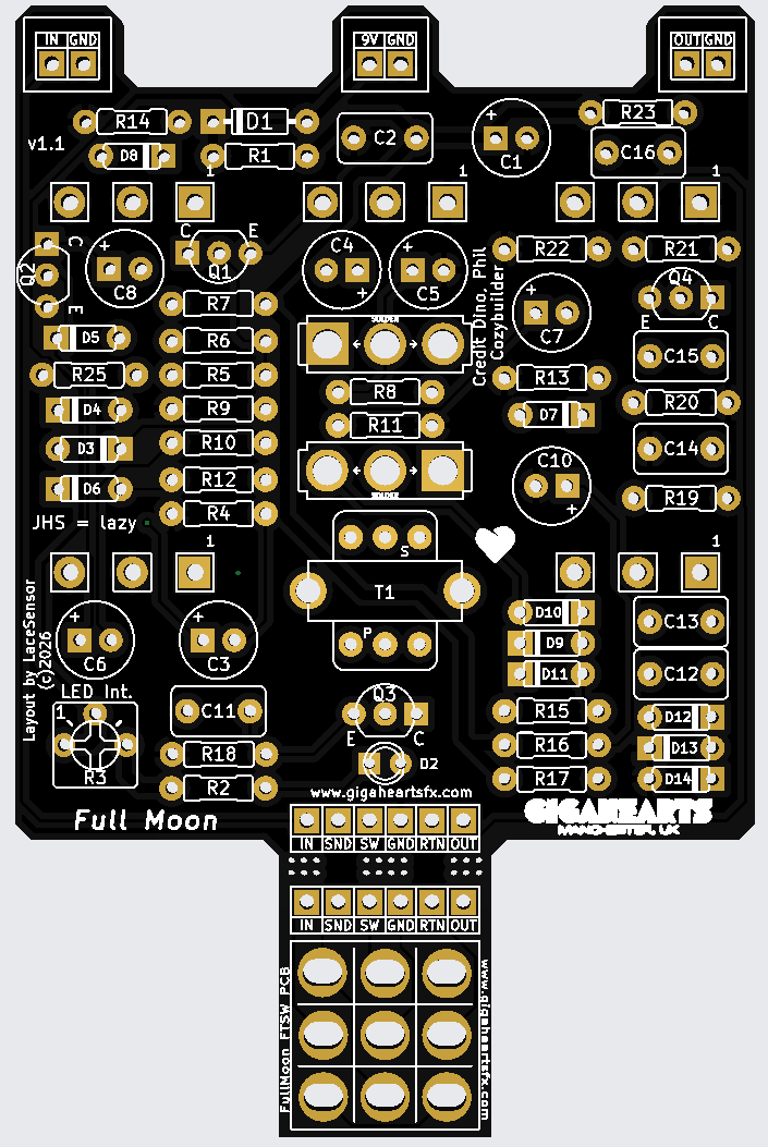 Full Moon  PCB Project - G.S. Wyllie Moon Rock / JHS Coyote